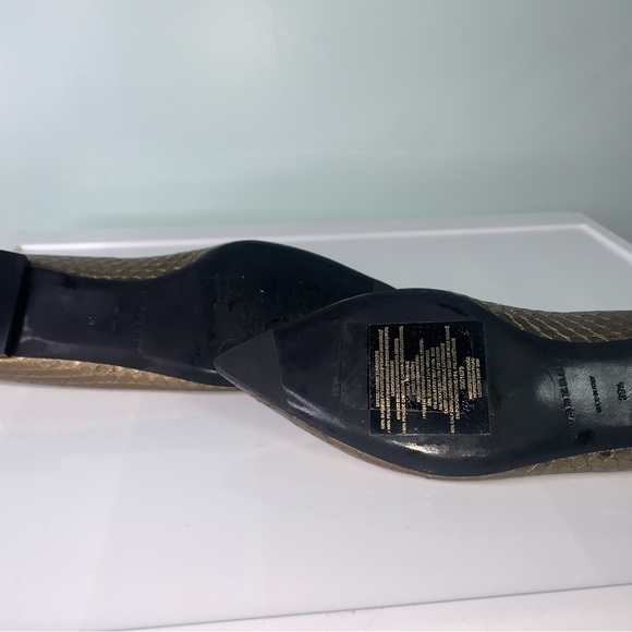 burberry burmese python skin metallic flats 39.5 new - Picture 7 of 12